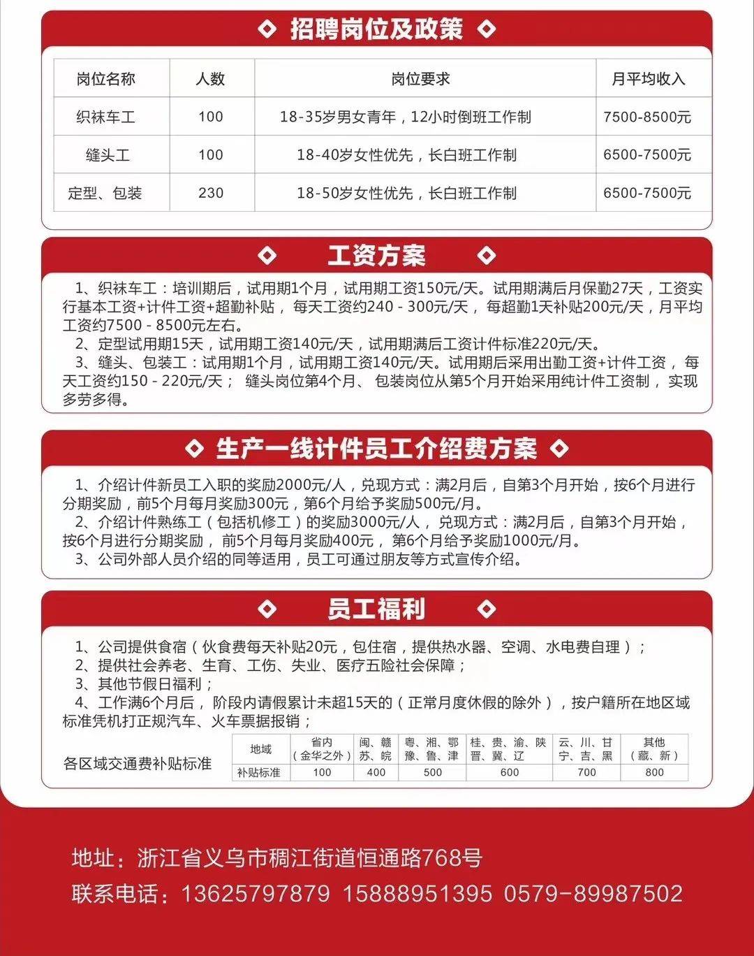 萧山义蓬工厂最新招聘