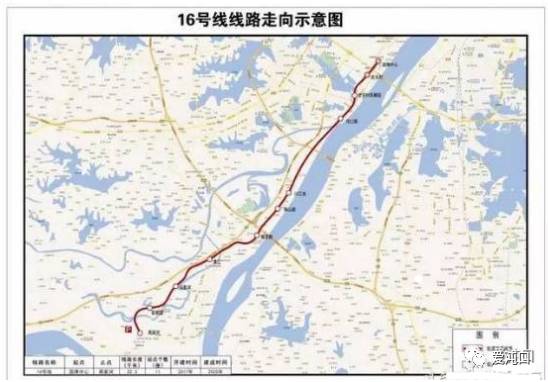 武汉地铁16号线最新线路图