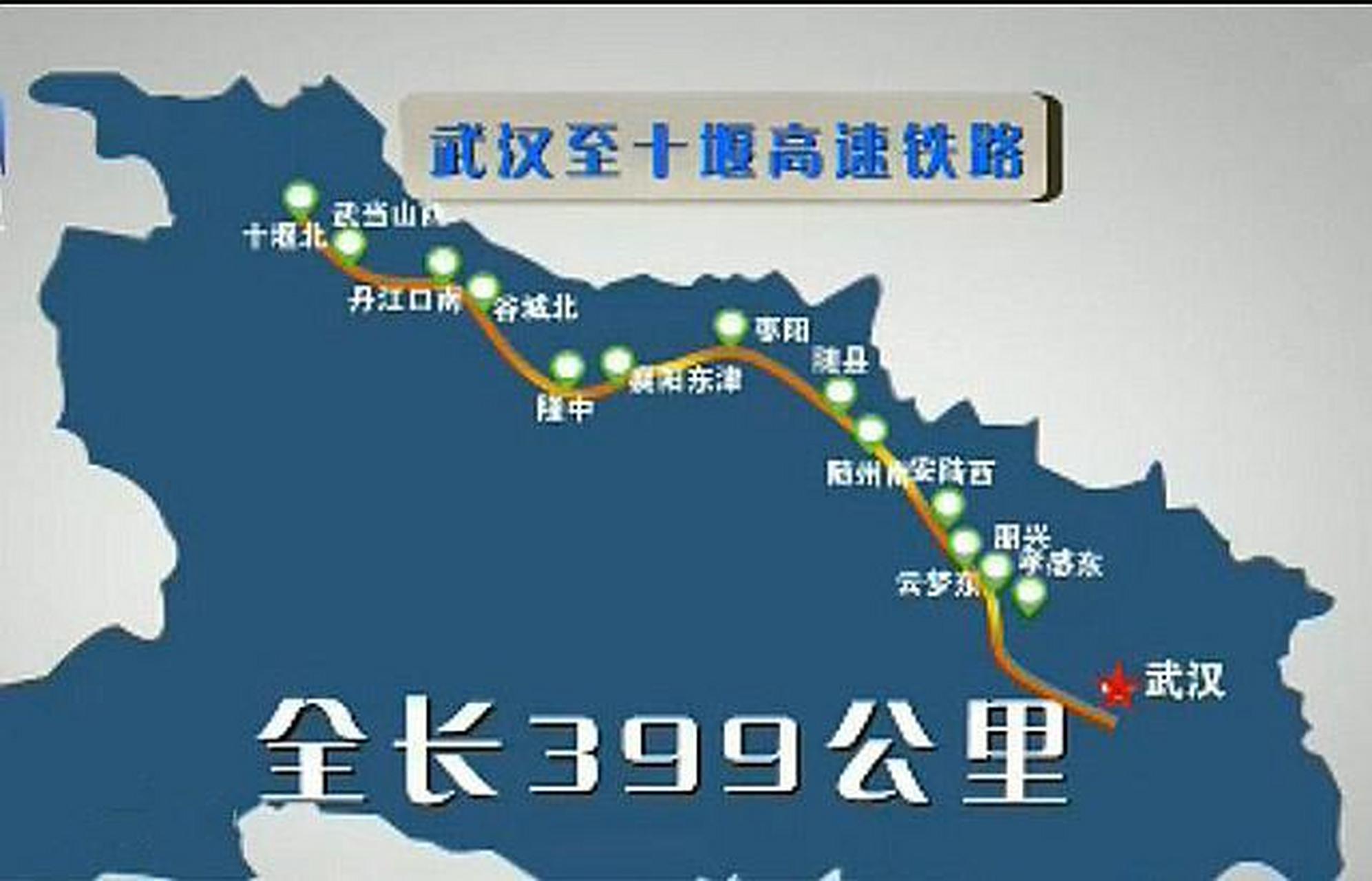 汉十高铁最新路线图